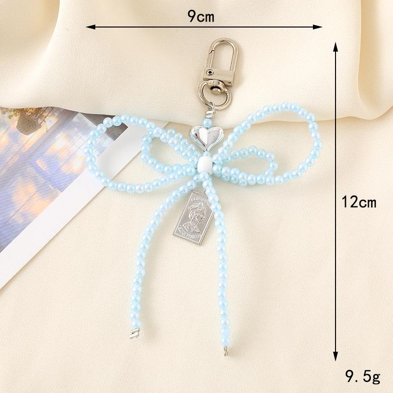 Creative Pearl Bow Pendant Keychain: Exquisite Gift Accessory for Bag or Phone Case
