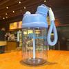 Chating Kids Dual-Drink Portable Straw Water Bottle with Handle