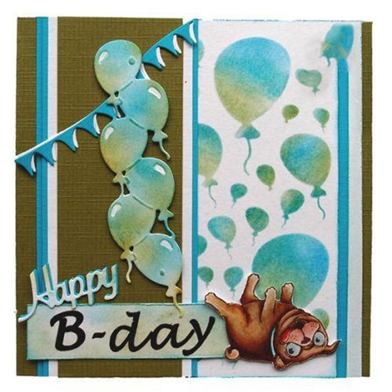 Balloons Die Birthday Metal Cutting Craft Dies Scrapbooking Card Making Embossing Stencil Paper