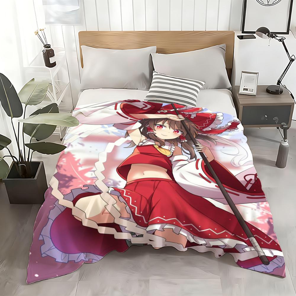 Cult-Favorite The Touhou Project Bullet Hell Game Throw Cozy Soft Flannel Throw Lightweight Skin-Friendly for Sofa Bed Office