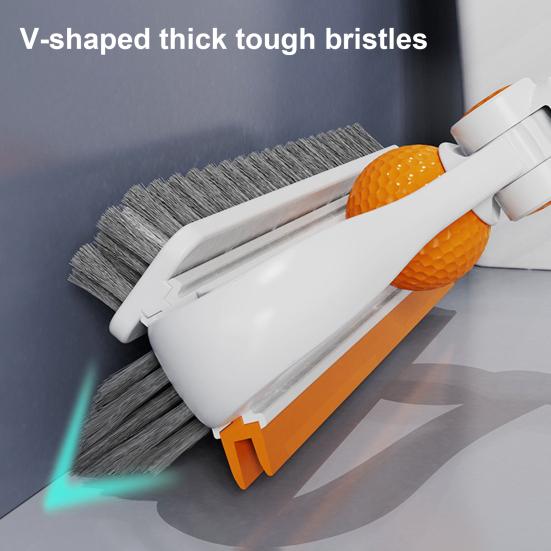 Handheld Multifunctional Crevice Brush Stainless Telescopic Double-Layer Pole Adjustable Length Steel Scrapers Brush Gap