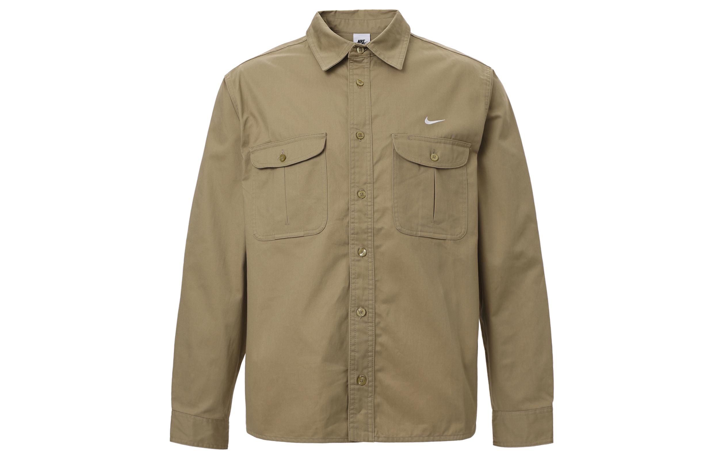 Nike Polo Shirts Men s Khaki Polo Collar Moderate Straight Fit DQ6288-247 XXL