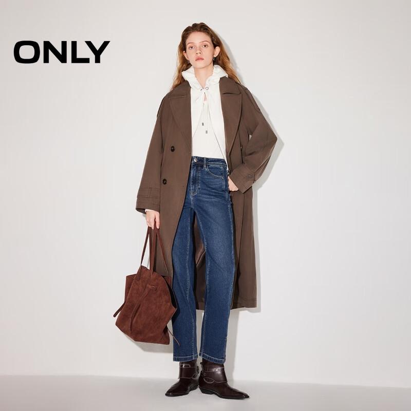 Only 2025 Winter Vintage Brushed High-Waist Straight-Leg Ankle Jeans