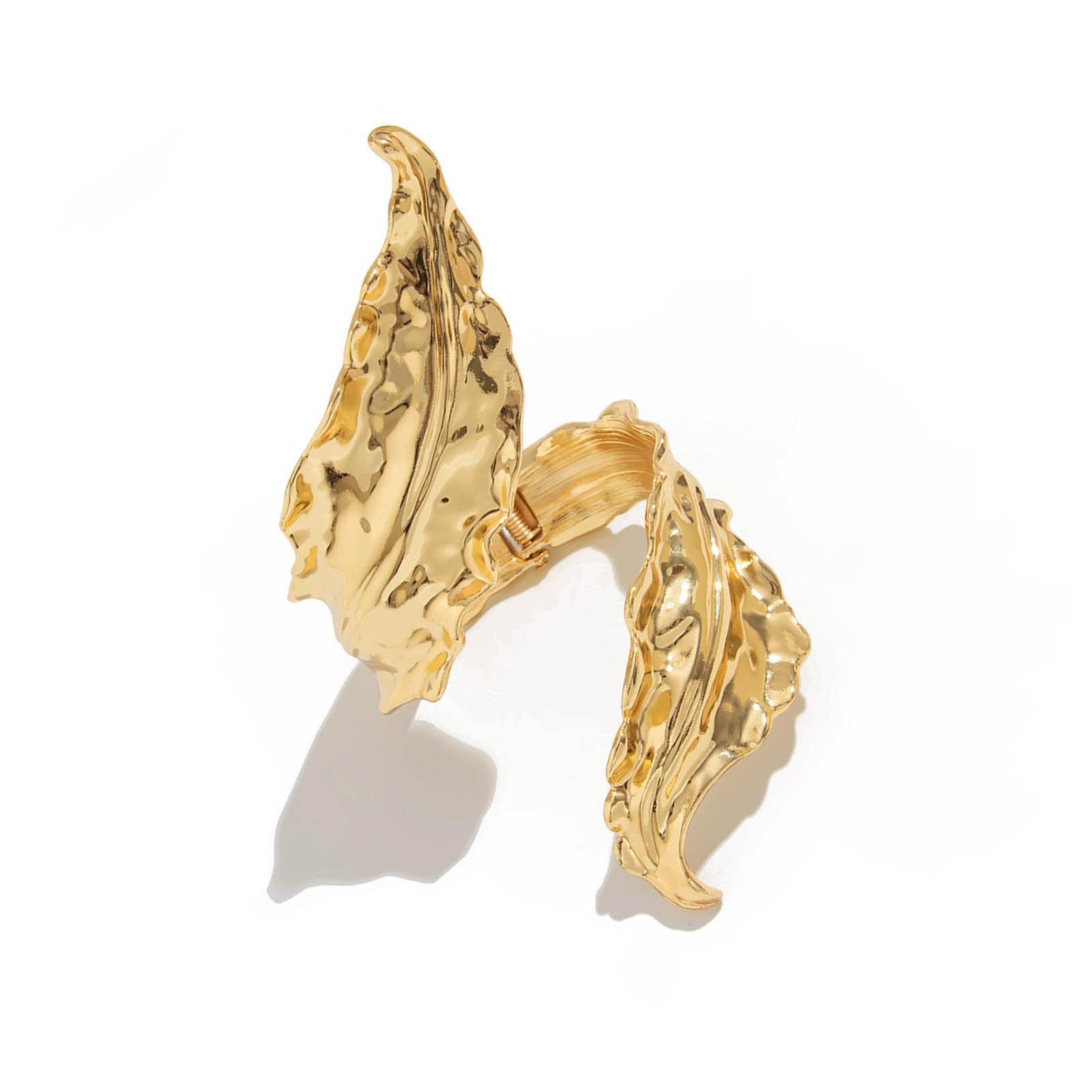 

Многоцелевой браслет с дизайном листьев в стиле природы с золотой отделкой, портативный аксессуар для модных женщин и леди золотой