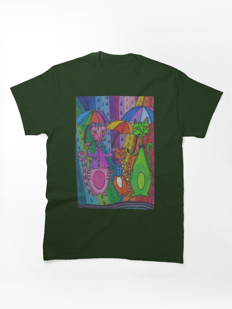 A Gathering of Cats Rainy Day Cats Classic Unisex T-Shirt