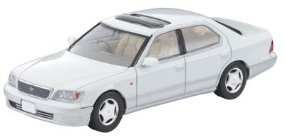 Tomytec Tomica Limited Vintage Neo Maßstab Toyota Celsior F-Paket Perlmutt 1997 Modell 333869 1/64 LV-N356a C-Spec Weiß/Silber (Fertiges Produkt)