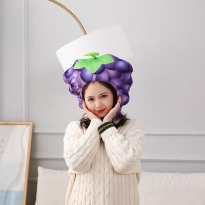 Grape Headgear, Hat, Plush Headgear, Photo Props, Photo Props, Cartoon Headgear.