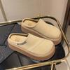 Fashion 2024 New Mules Slippers Women Shoes Khaki Casual Slippers Flat Cover Toe Slides Platform Loafers Comfortable Versatile Women's