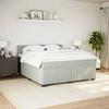 Maison Exclusive - Sommier à lattes de lit et matelas Gris clair 180x200cm Velours