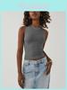 Y2k Sexy Crop Top With Nylon Fabric For Streetwear Girls