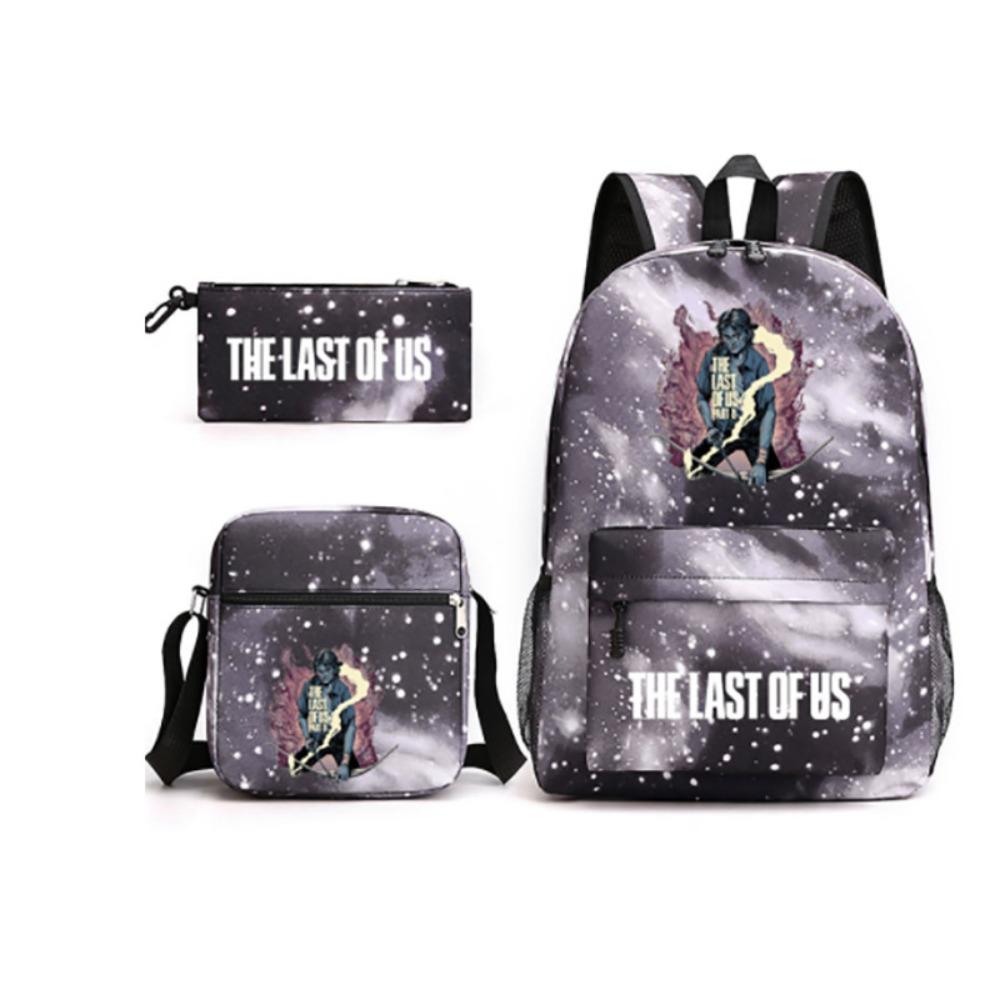 2023 Film and Television Peripheral Printed School Bag 3-piece Casual Pencil Bag Shoulder Bag Double Shoulder Back