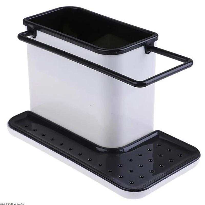 New Storage Shelf Sponge Holder Draining Sink Box Kitchen Organizer Draining Rack Dish Storage Rack Stands Utensils Towel Rack