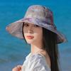 Windproof Rope Thin Bow Sunshade Cap Foldable Sunscreen Basin Hat Women Fisherman Hat  Female