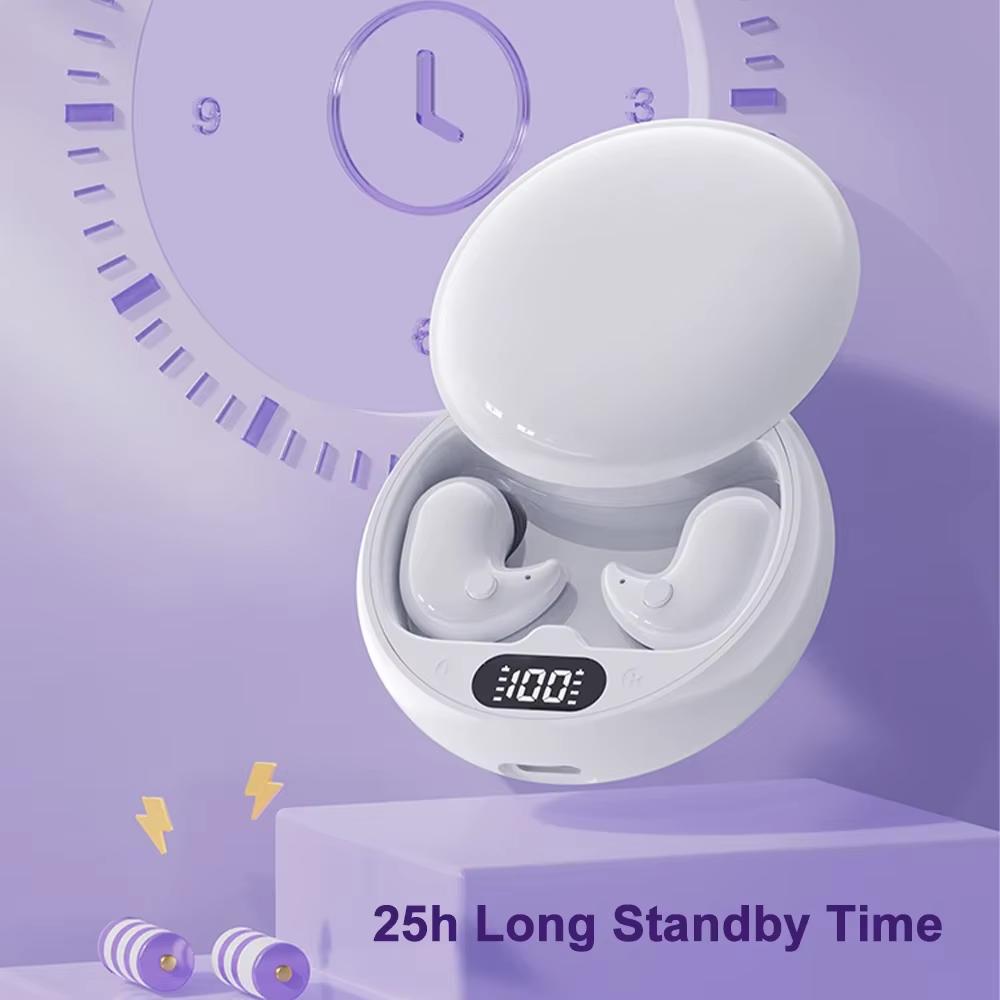 KEBIDUMEI Sleep Earphones Bluetooth 5.3 Headphones In-ear Mini Wireless Headsets HiFi Stereo Noise Reduction TWS Gaming Earbuds