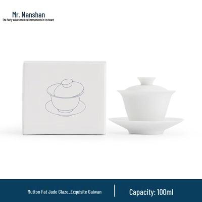Schaffett-Jade-Glasur Keramik Sancai Gaiwan