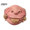 Funny Latex Masque Halloween Half Face for Adults, Scary Horror Party Cute Expression Cosplay Props with Elastic Strap Cosplay, Carnival Costume,