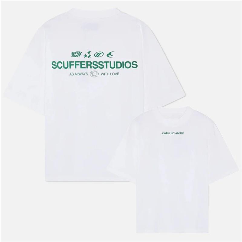 Short-sleeved T-shirt Printed Crew Neck Cotton Women’s Men’s