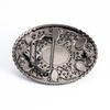 Turquoise Ethnic Oval Gemstone Belt Buckle