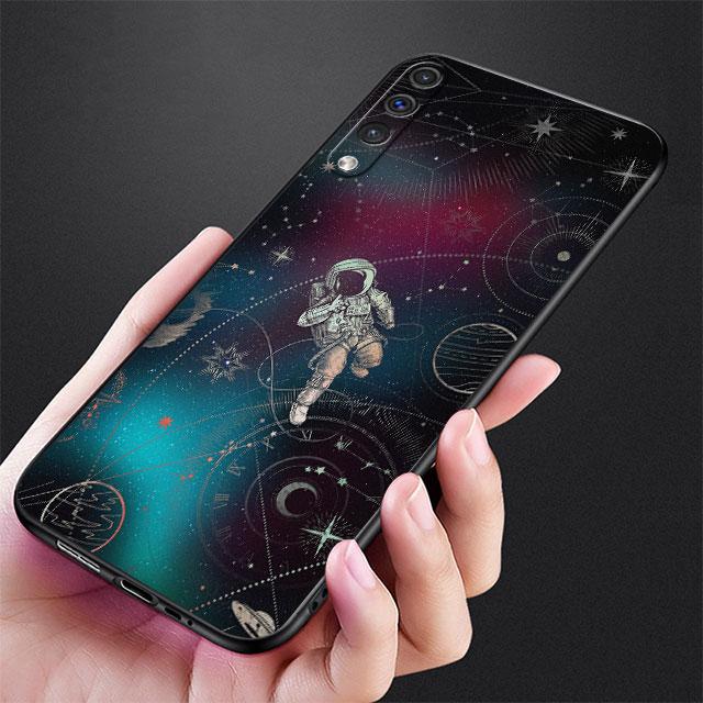 Case For Samsung Galaxy Note 20 Ultra 10 Plus 9 8 A50 A10 A40 A70 A20e M13 M52 M31 A52 A51 Phone Cover Cartoon Cool Astronaut