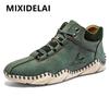 Brand Fashion Leather Men Boots Handmade Plus Size Ankle Boots Outdoor Autumn Men's Boots Soft Comfortable Men Casual Sneakers