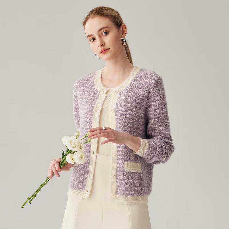 Zhaojun 2025 A/W Little Fragrance Cashmere Jacquard Cardigan