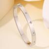 Titanium steel , love diamond-encrusted  women's light luxury, European and American bathing stainless steel 