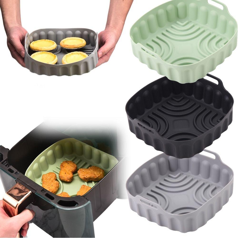 With Handle Oven Trays Square Air Fryer Mat Gifts Kitchen Baking Mold