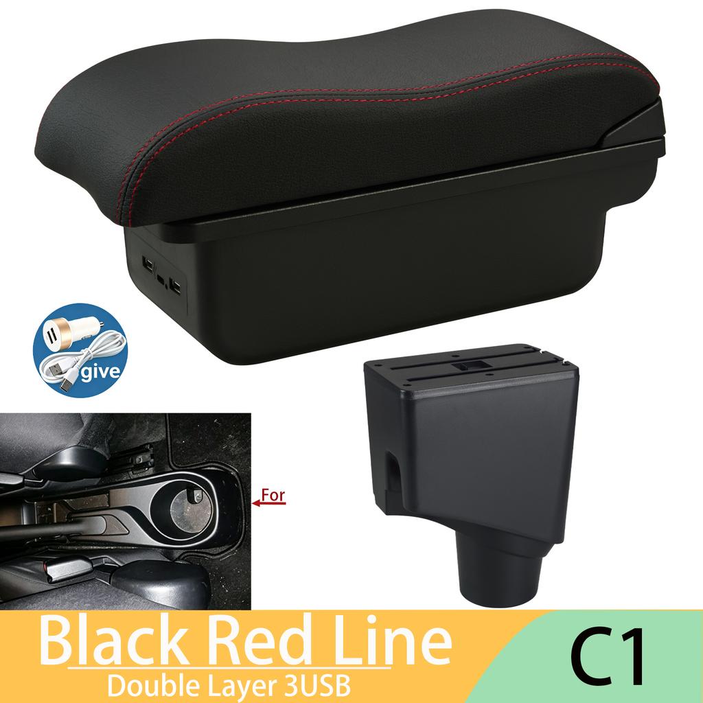 For Toyota Yaris Hybrid Armrest Box 2015-2023 Car Center Console Storage Box USB Charging Interior Retrofit Accessories Parts