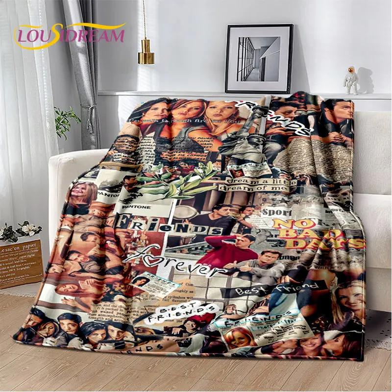 Friends TV Show D Printed Plush Throw Blanket Soft Flannel for Bedroom Living Room Sofa Picnic Cozy Cover