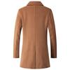 Men's European-Size Double-Breasted Woolen Coat - Medium Length, Fashionable Lapel for Autumn & Winter