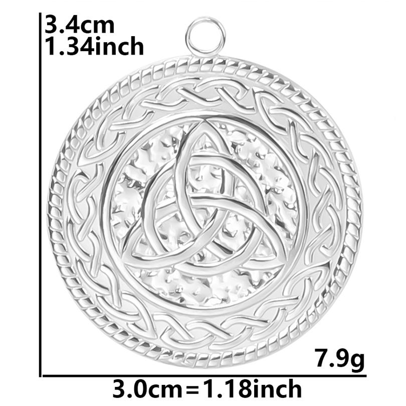 Silver Color Satan Charm Pentagram Star Moon Accessories Witch Celtic Knot No Fade DIY Stainless Steel Charms For Jewelry Making