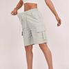 Women's Casual Cargo Shorts with Elastic Drawstring Waist and Side Pockets In Multiple Colors