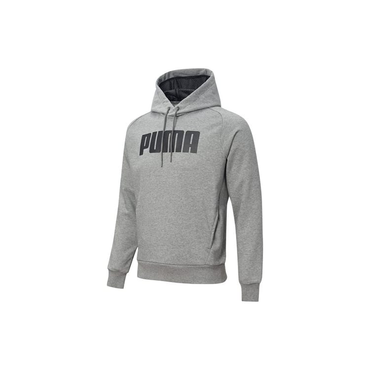 Puma Sweatshirts Men's Gray Hooded Moderate Regular 582682-03