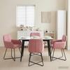 Dining Chairs 4 Pcs Velvet Pink 59 X 56.5 X 86 Cm
