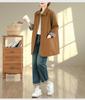 Women's Mid-Length Trench Coat - 2025 Autumn/Winter Korean Style, Casual & Versatile Literary Design