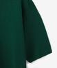 BLOND9 Cotton Scallop Collar Short Sleeve Knit_Forest Green