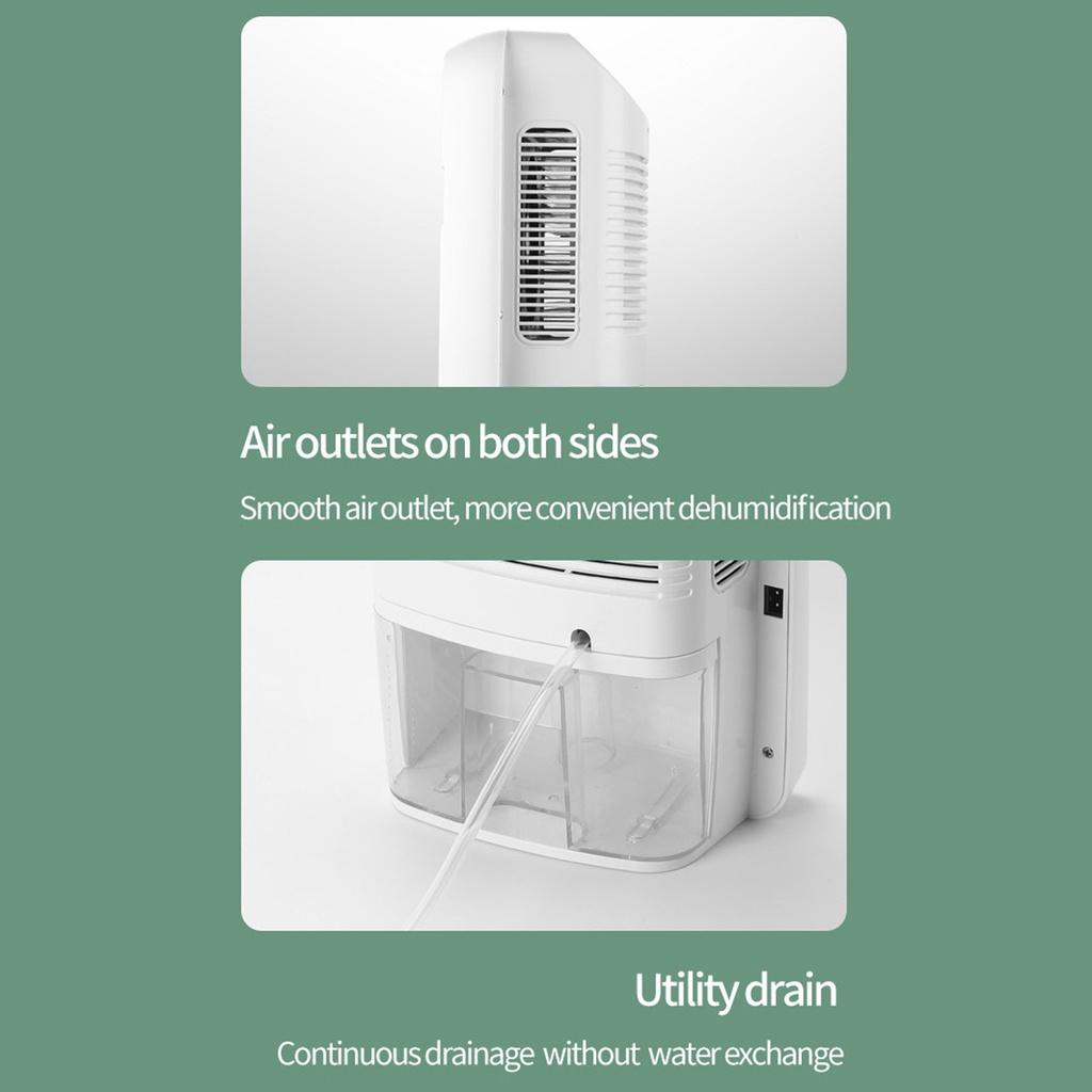 72W 2500ML Electric Dehumidifier Air Dryer Remote Control Home Mute LED Screen Double Drainage System Multifucntion Purifier EU Plug