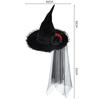 1 Pcs Halloween Witch Hat Baroque Style with Mesh Simulated Flowers, Gothic Queen Costume Accessory for Party DIY Cosplay Prop