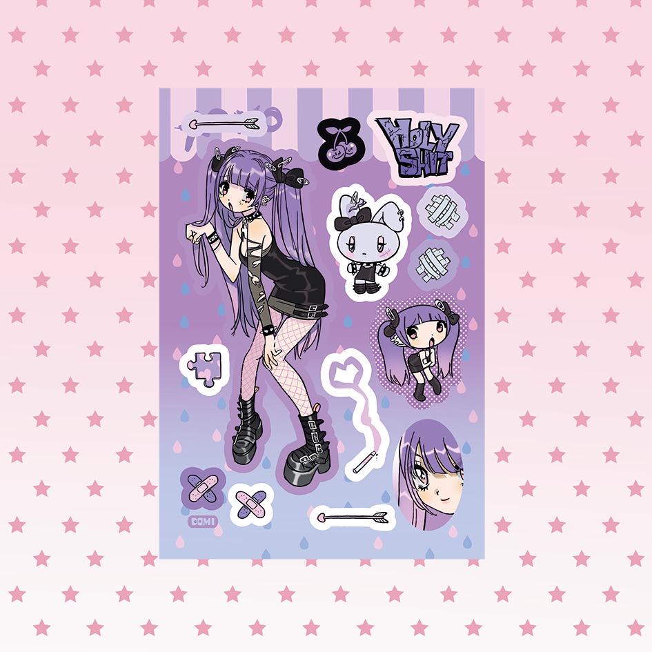 Domi Korean Style Sweet & Cool Girl Character Sticker Book – Creative Journal Stickers
