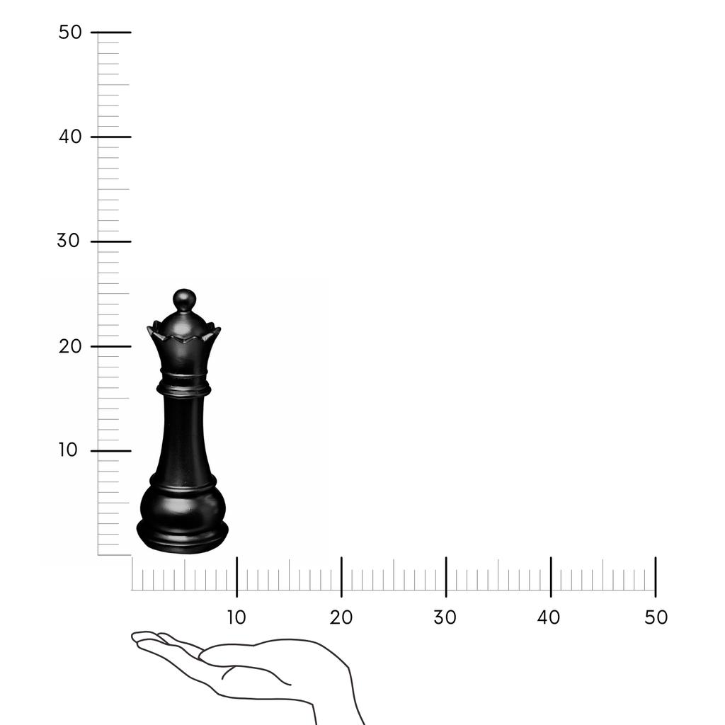 Chess Queen Decoration Black 25.5cm