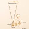 Women's Fashionable Four-piece Set of Necklace, Earrings, and Ring Is Perfect for Engagements, Weddings, Anniversaries, and Suitable for All Seasons