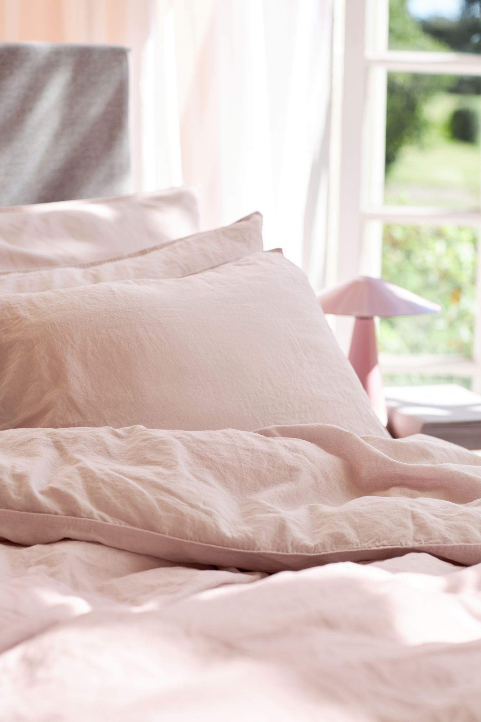 

Комплект двуспальных пододеяльников из льняной смеси/размера «king-size»