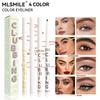 4-color Colorful Vibrant Girl Series Eyeliner Rubber Pen Not Easy To Smudge Gold White Black Color Silky Eyeliner Stage Eye Makeup