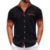 Men's Plaid Printed Button Short Sleeve Shirts Men's Casual Fashion Short Sleeve Shirts