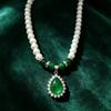 New style accessories, atmospheric silver water drop imitation pearl necklace, daily wear, wealthy, atmospheric pendant