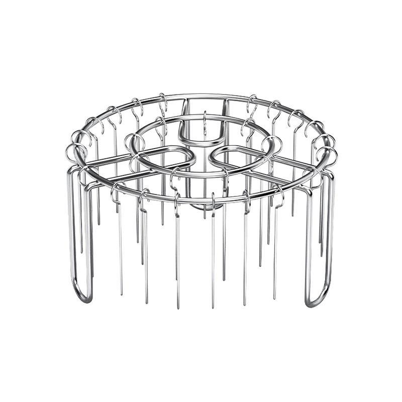 24 Skewer Air Fryer Grill Rack Household Oven Hanging Rack Stainless Steel Grilling Skewer Reusable Non-Stick Chef Tool