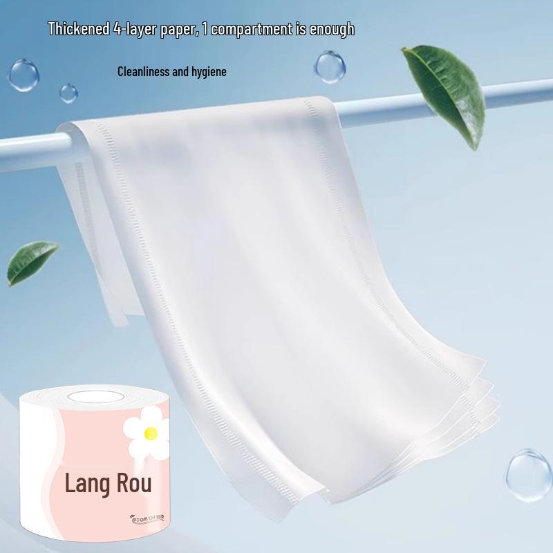 Lang Rou 4-Ply Thick Toilet Paper - Home, Mother & Baby Use, Economical Pack, Large Roll for New Users