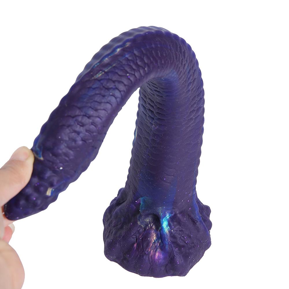 King Snake Deep Anal Plug, Iridescent Design, Soft Silicone & Strong Suction – Dual Sizes for Ultimate Fulfillment