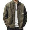 2024 Herren Amerikanische Workwear Jacke: Lockeres japanisches Retro-Langarmhemd für Frühling & Herbst