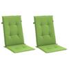 High Back Chair Cushions 2 Pcs. Melange Green 120x50x4 Cm Fabric